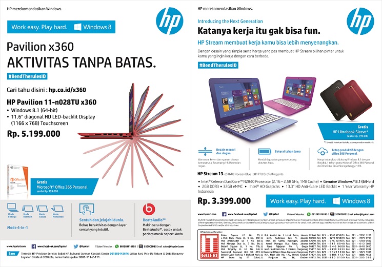 Flyer Hp X360 & HP Stream 13 blue